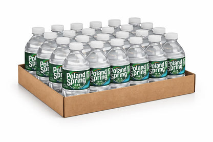 Poland Spring Water Bottles 24 Pack - Small Mini Bottles - Poland Spring 8 oz Bottled Water