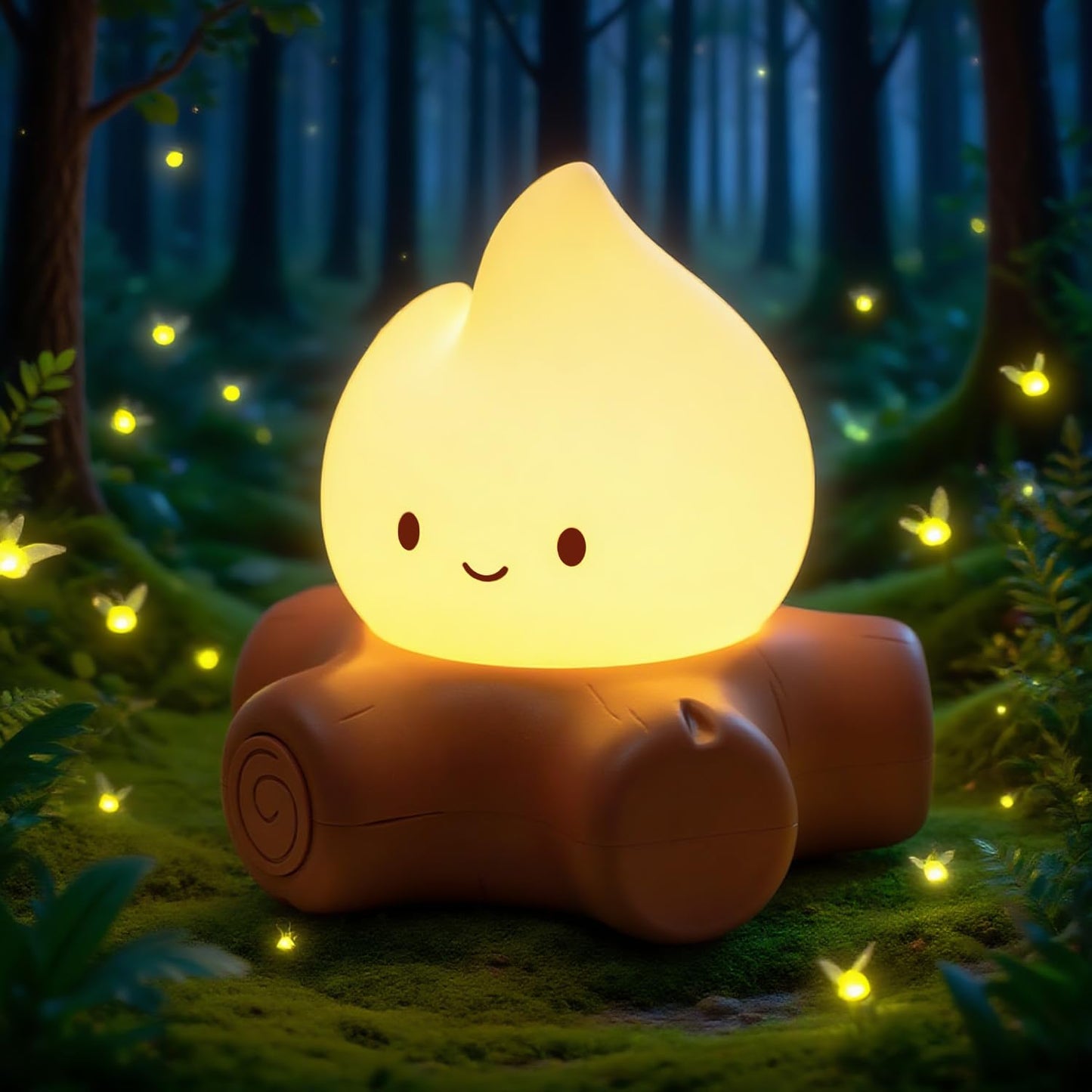 Cute Ghost Campfire Lamp, Halloween Decor,Kids Night Light，Adjustable Dimmable Rechargeable Night Light for Kids, Girls, Boys Gifts,Halloween,Christmas Decorations