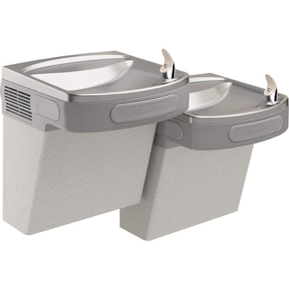 Elkay LZSTL8LC Versatile Cooler Wall Mount Bi-Level ADA Filtered, 8 GPH Light Gray Granite, 1.5