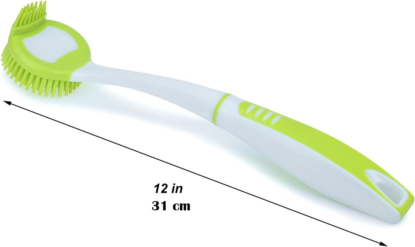 Bottle Brush Cleaning Set, Long Handle Dish Cup Scrubber for Non-Stick Pot, Pan, Bowl, Coffee Mugs