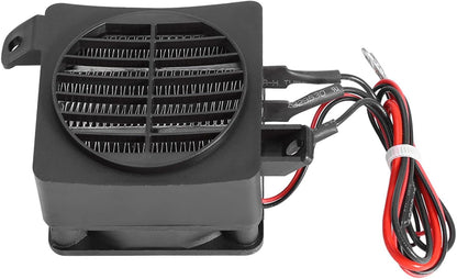 Car Air Heater PTC Fan Heater, Small Space Heating Incubator Constant Temperature Electric Fan Heater (12V 150W)