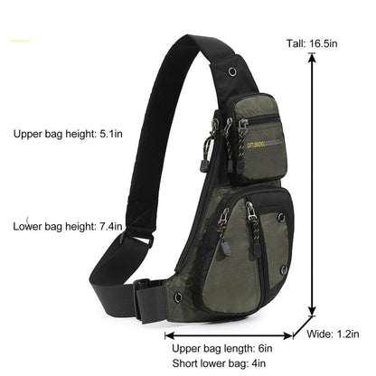 QAZWSXE Mens Sling Bags Crossbody,Shoulder Bag for Men,Men Crossbody Bags for Hiking Traveling Outdoors Green