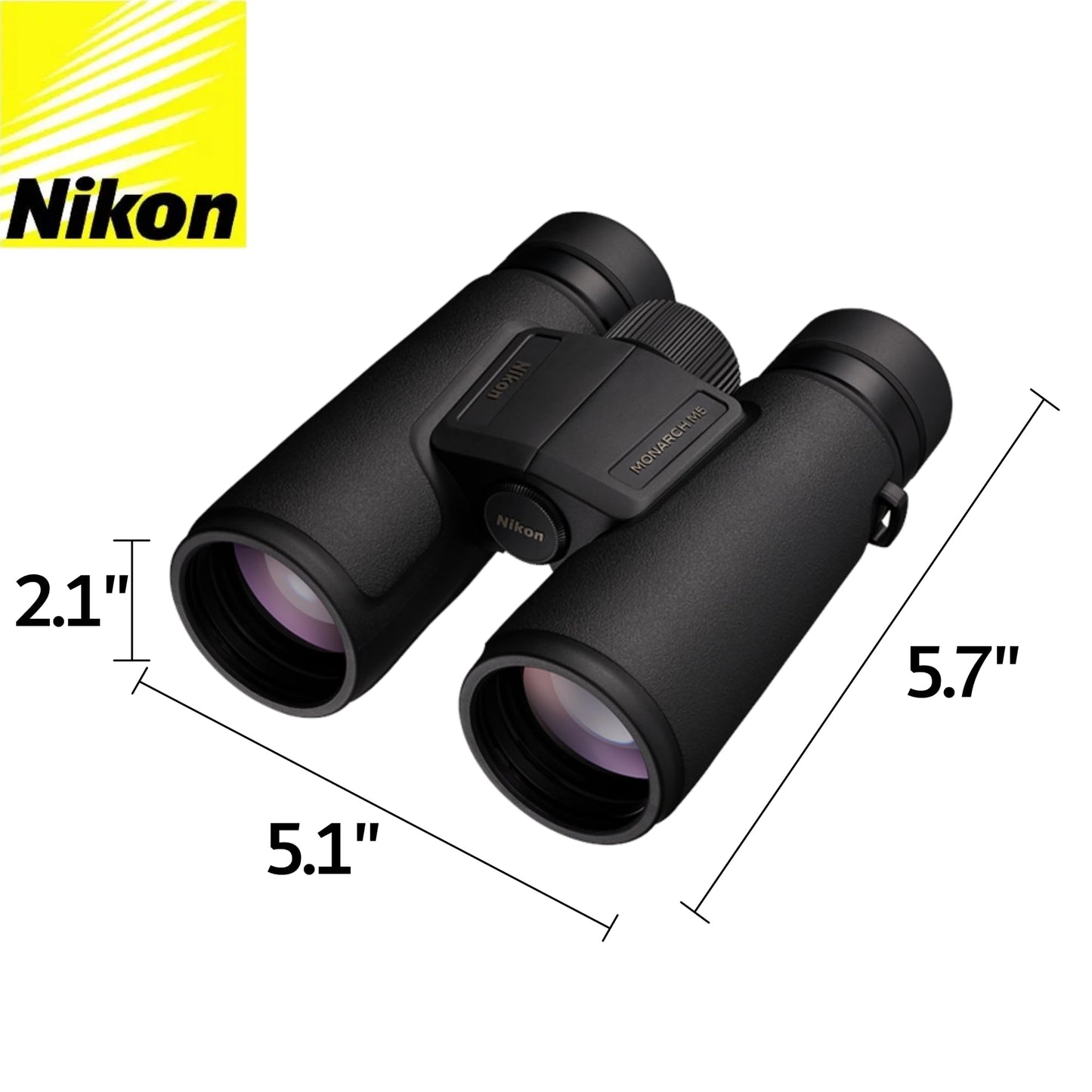 Nikon Monarch M5 8x42 (16767) Black Binoculars Bundle with Lens Pen and Lens Cloth, Compact Binoculars for Adults for Hunting, Bird Watching, and Hiking Essentials, Zoom Lightweight Travel