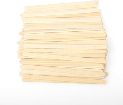 150 Count 5.5 inches Bamboo Coffee Stirrer - Disposable Long Wooden Stir Sticks for Coffee and Cocktails - Smooth