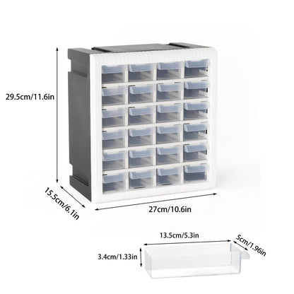Gonice Craft Cabinet Organizer, 24 Drawer Plastic Parts Cabinet, Tool Storage Box for Screws, Nuts and Small Parts