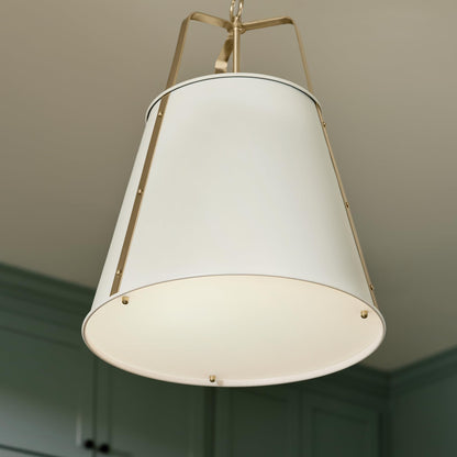 Kichler Etcher 2-Light Pendant Light Fixture with Etched Painted White Glass Diffuser, Kitchen Island Hanging Light in White and Champagne Bronze (22.5" x 18"), 52711WH