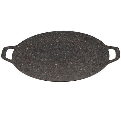 Thin Korean Grill Pan, 11 Inch Iron with Non-stick Coating Baking Tray on Heating Stove for Home, Party Travel and Outdoor (11.8 inch)