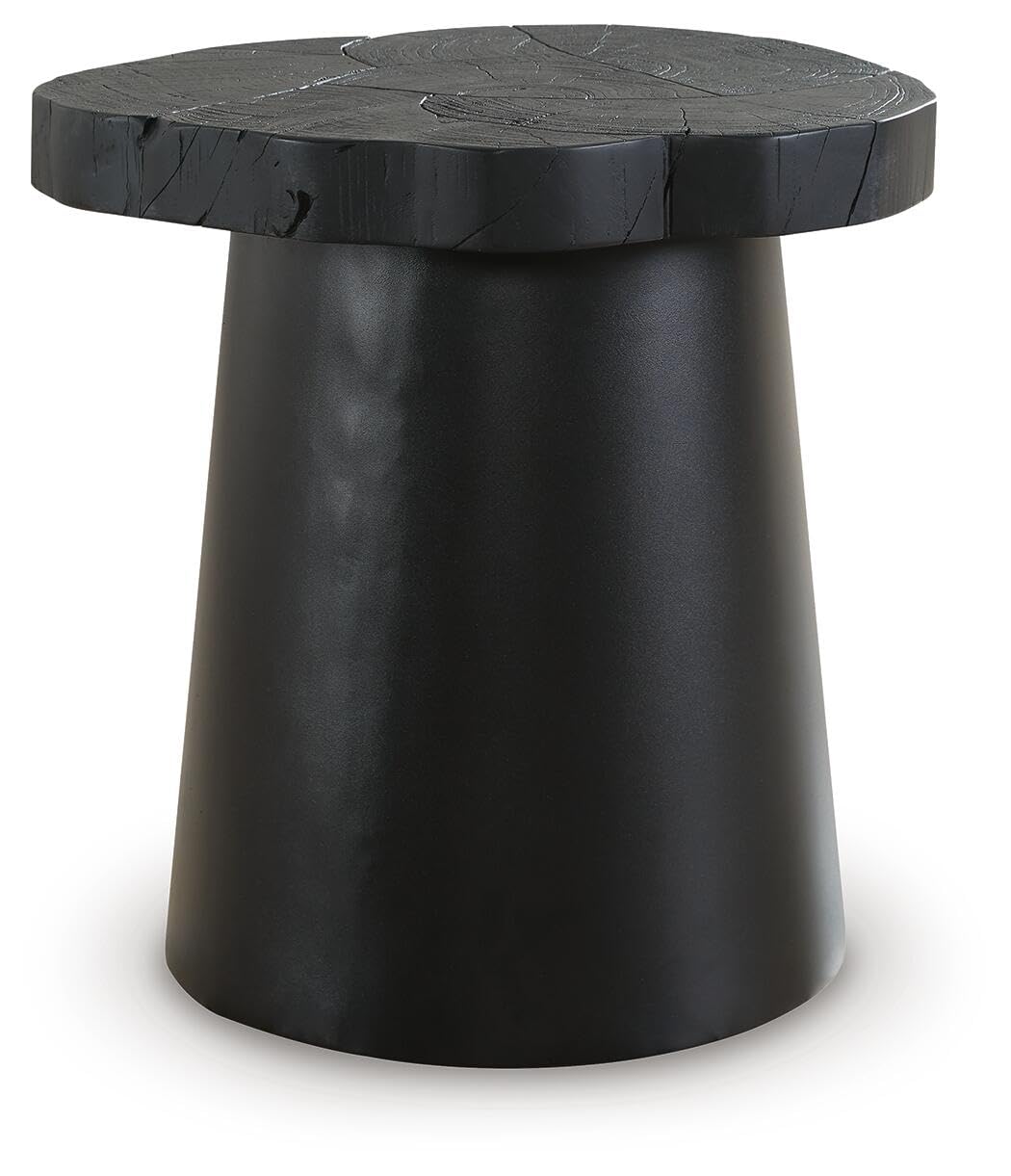 Signature Design by Ashley Wimbell Contemporary Tapered Base End Table, Black