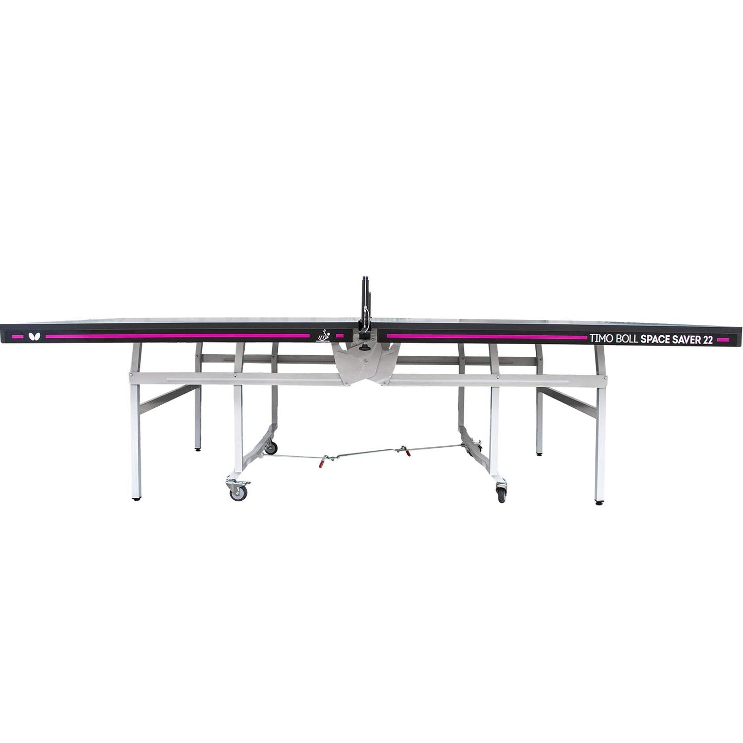 Butterfly Timo Boll Space Saver 22 Special Edition Ping Pong Table | Indoor Rollaway Game Table | ITTF Approved Table Tennis Table | Tournament, Club, Home | Pro Net Included | Compact Storage | Gray