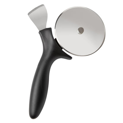 Professional Pizza Cutter & Crust Cutter 2 in 1, Steel 4" Pizza Wheel Cutter and Pizza Crust Knife, Stainless Steel Blade with Protective Cover