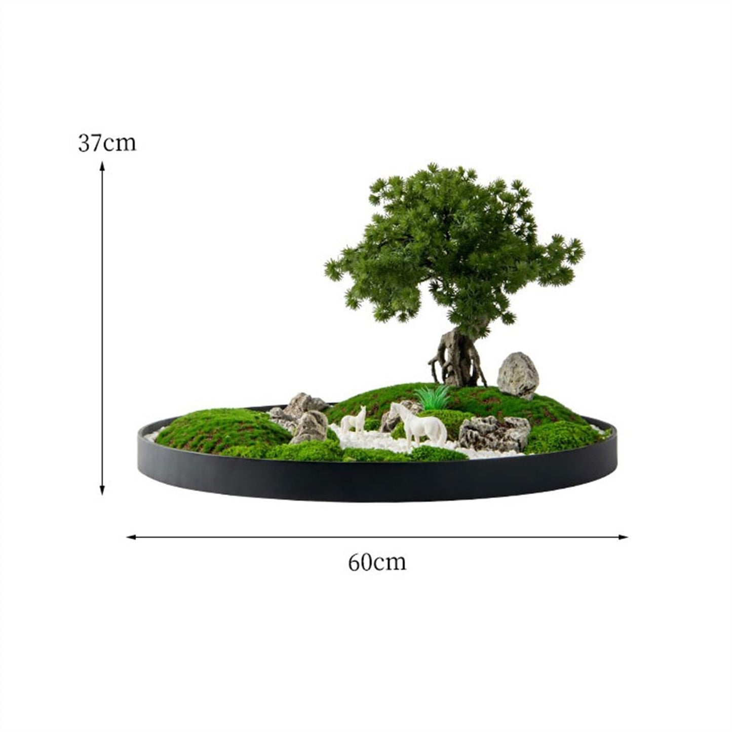 GRFIT Artificial Bonsai Decorative Greenery Ornaments China for Central Round Table, Luxury Hotel Table Simulation Tree Ornaments with Light Flowers Artificial Tree Plant