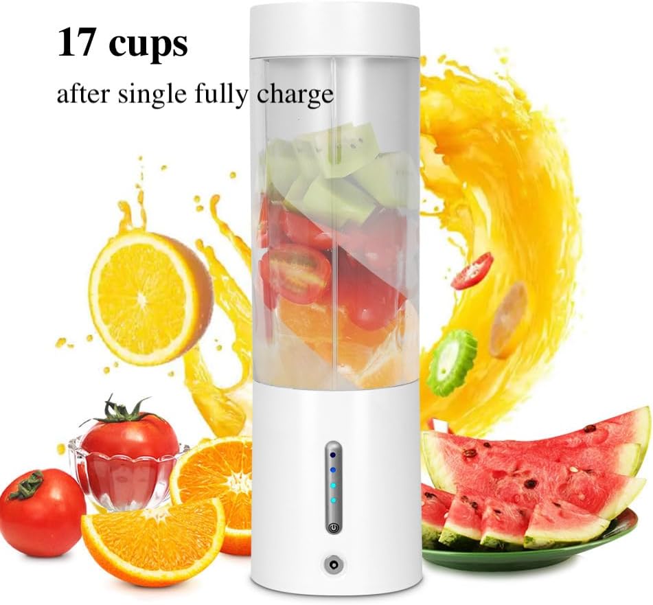 Portable Blender for Shakes, Smoothies, and Ice, 16 Oz Fresh Juicer, 6 Blade BPA Free Personal Blender Bottle,