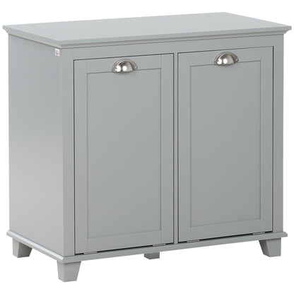 Modern Tilt-Out Laundry Sorter Cabinet, Bathroom Storage Organizer with Two-Compartment Tilt-Out Hamper,Used in Restaurants
