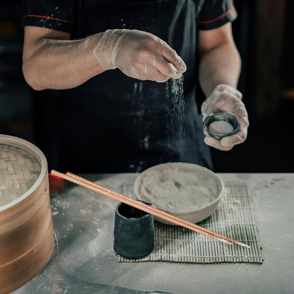 Donxote Extra Long Wooden Cooking Chopsticks - Set of 6 Non-Slip 16.5 Inch Kitchen Tongs for Frying, Ramen, Hot Pot with Oil Splash Protection, Reusable & Natural