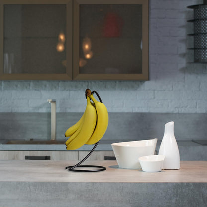 Blue Donuts Banana Hanger Modern Banana Holder Tree Stand Hook for Kitchen Countertop, Kitchen Accessories, Black Banana Stand