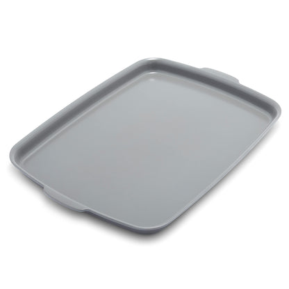GreenPan Premiere Ovenware Healthy Ceramic Nonstick 18" x 13" Half Rectangular Baking Pan, PFAS-Free, Warp-Free Bakeware, Durable Quick Heating, Oven & Broiler Safe to 600F, Dishwasher Safe, Gray