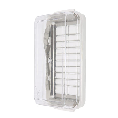Yosoo Health Gear Butter Slicer Butter Cutter Box Stainless Steel Butter Slicer Cutter Dish, Cheese Storage Container with Transparent Cover for Kitchen, 7.5x4.1x1.6in Easy Cutting Butter Box Case