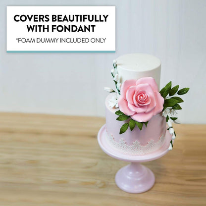 14 6 Inch Dummy Global Sugar Art x Cake Styrofoam Fake Cake for Decorating, Display & Practice
