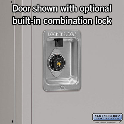 Salsbury Industries 61368GY-U Standard Metal Locker Single Tier 3 Wide 6 Feet High 18-Inch Deep Gray Unassembled Gray