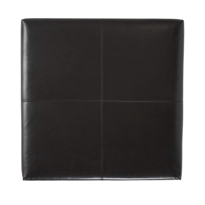 Christopher Knight Home Living Berkeley Brown Leather Square Storage Ottoman, Espresso