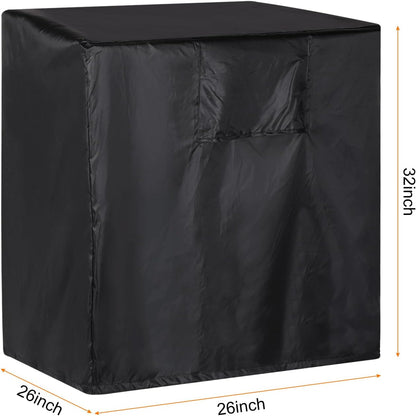 uxcell Air Conditioner Cover, 26"x26"x32" Outdoor Unit Square Vertical Protective Cover (Black)