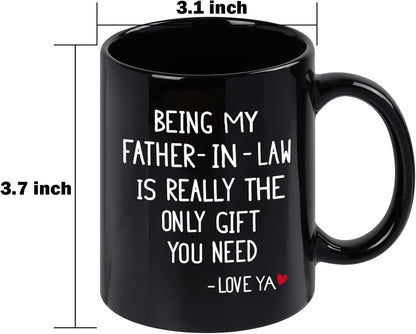 Being My Father-in-law Coffee Mug - 11 Oz Black Gift for Christmas Birthday or Father's Day from Daughter Son