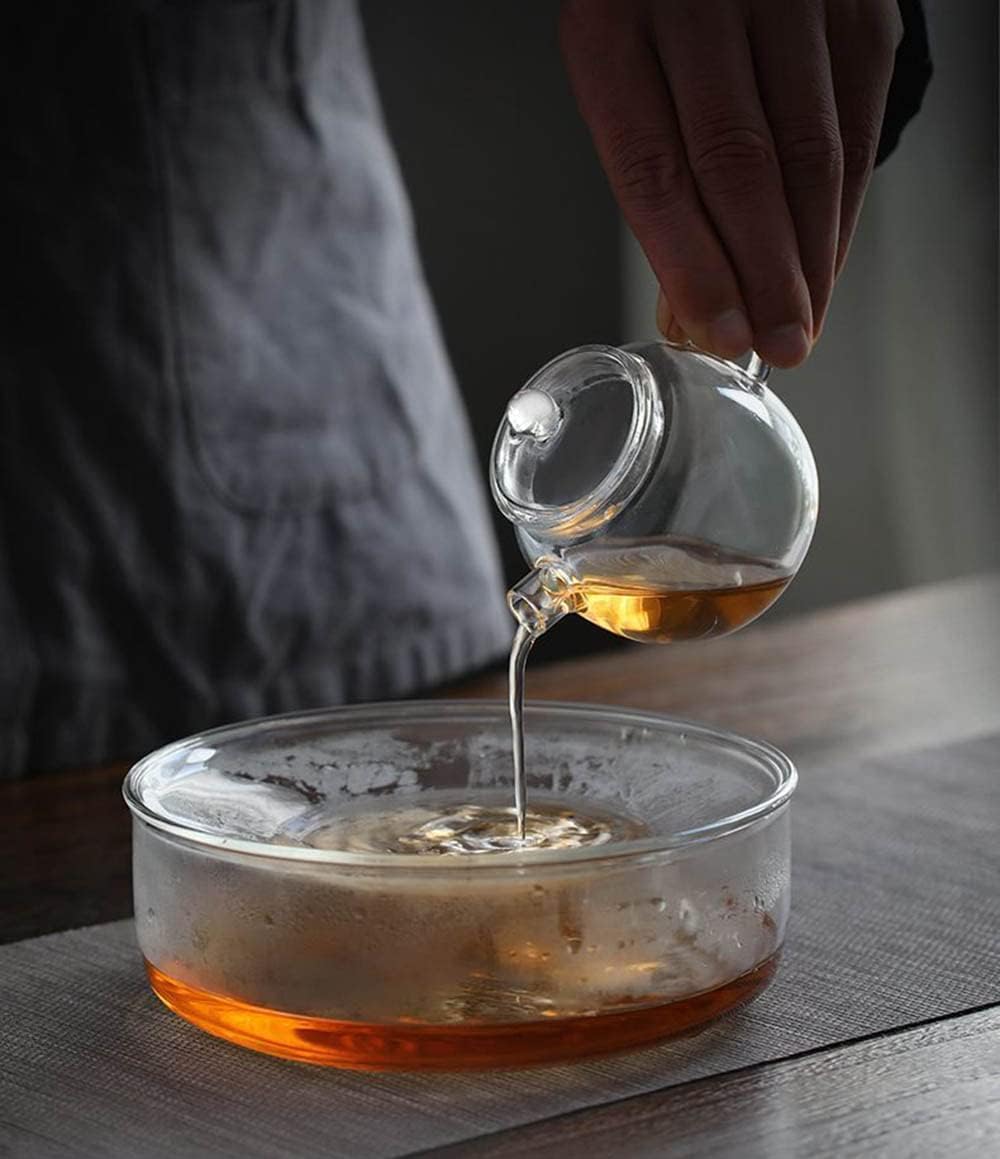 123Arts Mini Tea Pot, Clear Glass Teapot, Small Teapot for One Person Use, 220ml/7.3oz