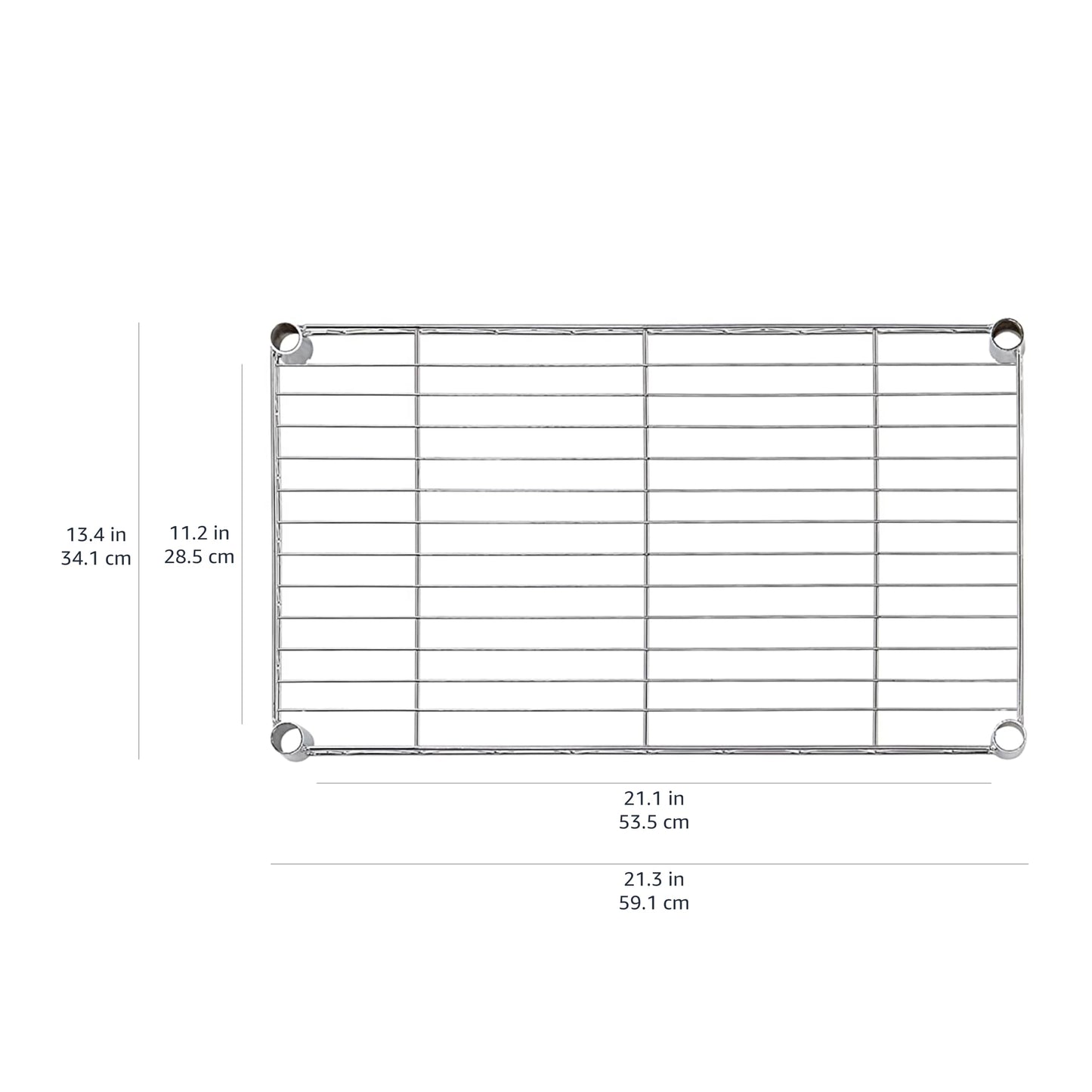 Amazon Basics 4-Shelf Steel Wire Storage Shelves for Garage, Adjustable Metal Shelving Unit, 200 lbs Per Shelf, 23.2" W x 48" H x 13.4" D, Black