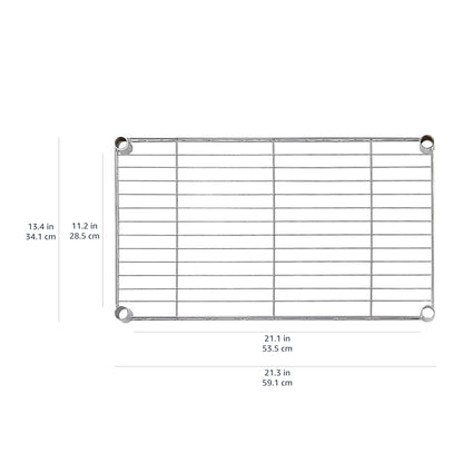 Amazon Basics 4-Shelf Steel Wire Storage Shelves for Garage, Adjustable Metal Shelving Unit, 200 lbs Per Shelf, 23.2" W x 48" H x 13.4" D, Black