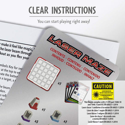 Think Fun Laser Maze (Class 1) Brain Game and STEM Toy for Boys and Girls Age 8 and Up – Award Winning and Mind Challenging Game for Kids (44001014)