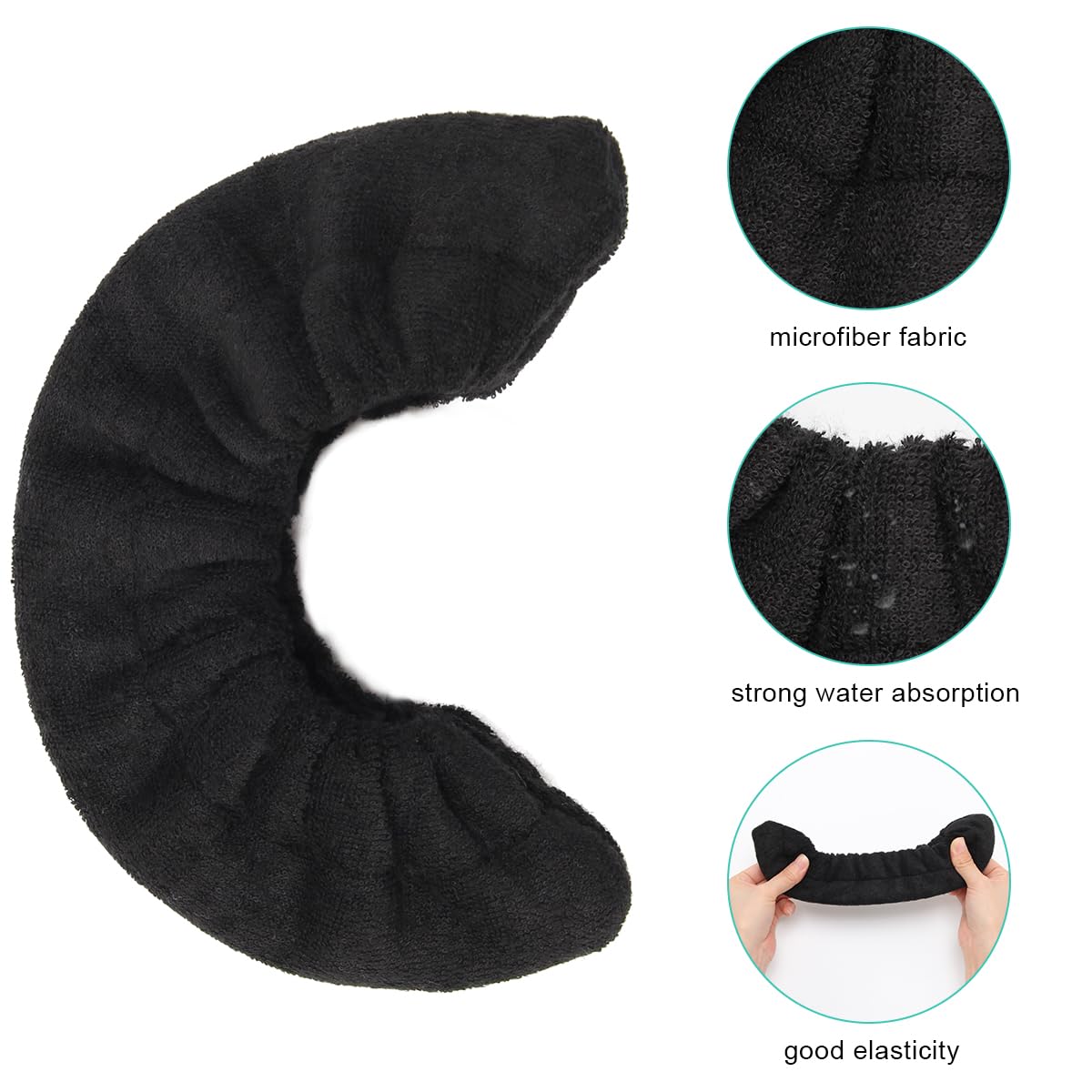 Coolrunner 2 Pairs Ice Skate Blade Covers, Sports Blade Cover Skate Blade Protector for Hockey Skates, Figure Skates and Ice Skates, Black (Black, Large)