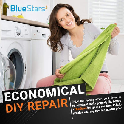BlueStars DC93-00634A Dryer Idler Pulley with Clip, Exact Fit for Samsung Dryers, Replaces DC96-00882B, 2 Pack