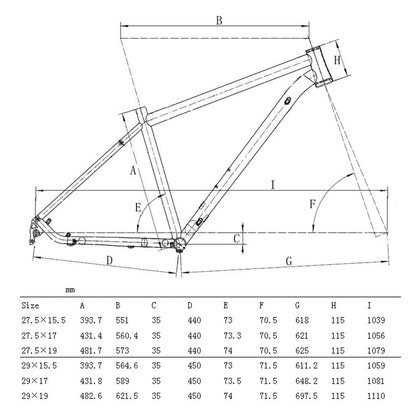 HIMALO Bike Frame 27.5/29er Mountain Bike Frame 15.5''/17''/19'' Lightweight Titanium Alloy Rigid Frame Disc Brake Thru Axle 12x142mm XC AM(29 * 19'')