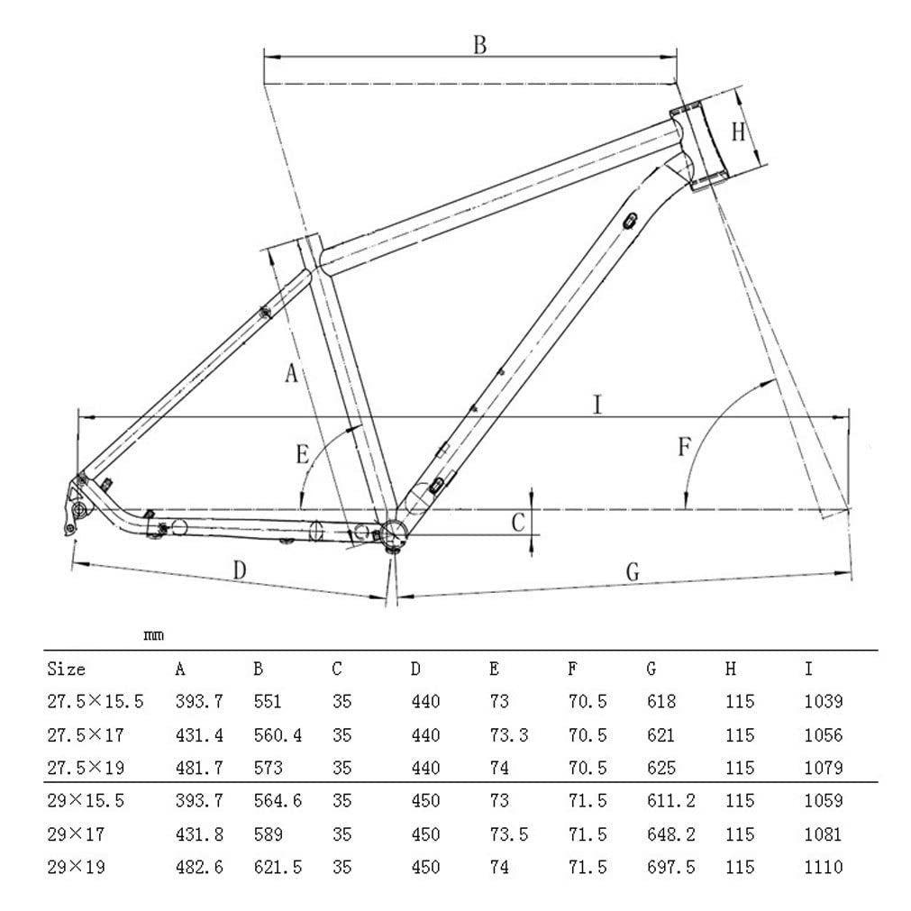 HIMALO Bike Frame 27.5/29er Mountain Bike Frame 15.5''/17''/19'' Lightweight Titanium Alloy Rigid Frame Disc Brake Thru Axle 12x142mm XC AM(27.5 * 17'')