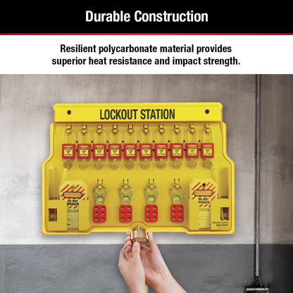 Master Lock 1483BP410 Lockout Tagout Padlock Station