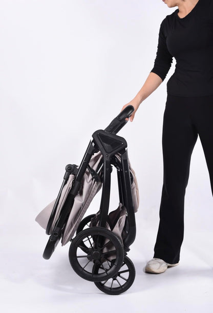 MUMUBOO Twin Baby Stroller (Silvery Grey)