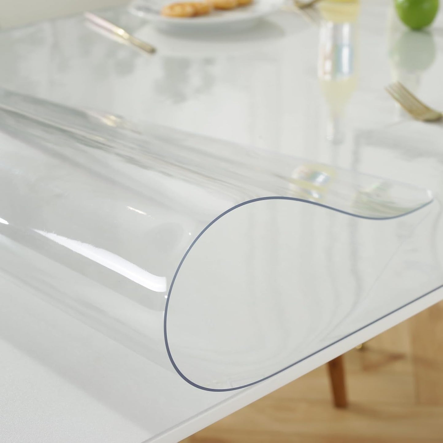 18 32 Inch, 1.5mm LovePads Clear Desk Mat x Thick Clear Table Protector, Waterproof Plastic Table Cover Protector, PVC