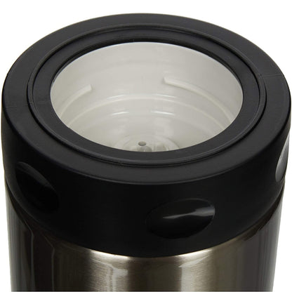 Zojirushi Steel Food Jar, Medium, Black/Stainless