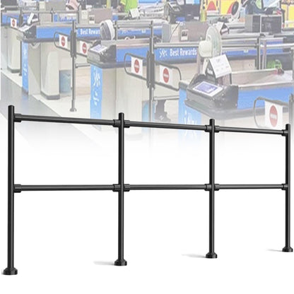 JIIPOREGJ Stainless Steel Supermarket Cashier Counter Safety Gatespring-Loaded Automatic Swing Door for Librarysmall 1-Way Pedestrian Access.Black-300X100Cmx6.3Cm