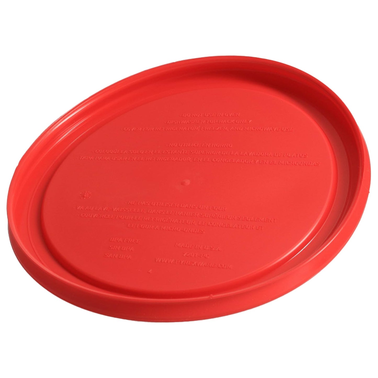 Pyrex 7201-PC 4-Cup Red Food Storage Replacement Lids (4-Pack) Perfect for Meal Prep, Organization, Food Storage and so Much More - Made in USA