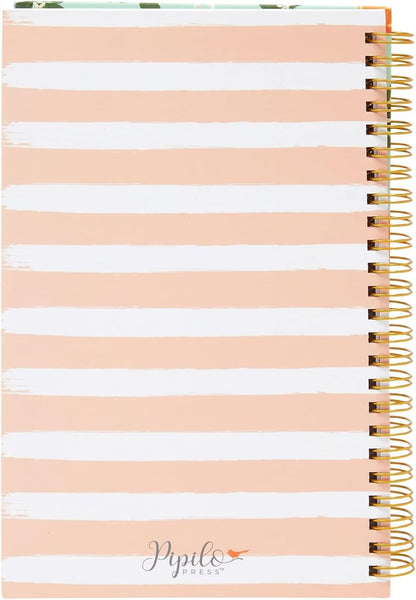 Blank Recipe Book: 120 Pages, 8 Sections, Floral and Orange Theme, Laminated Hardcover (5.5 x 8.5 In)