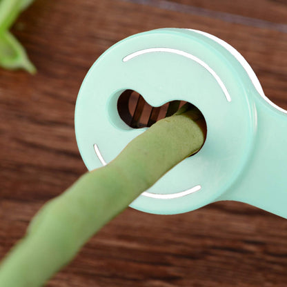 2Pcs Multifunction Bean Slicer, Stainless Steel Snow Bean Green Bean French Bean Cutter Long Bean Shredder Stringer Kitchen Tool