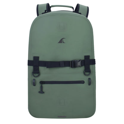 Breakwater Supply™ Fogland Waterproof IP68 Submersible Backpack | Laptop Sleeve & Airtight Zippers for Outdoors, Hunting, Fishing, Waterfowl, Floating Dry Bag, Unisex, TPU (Marsh Green, 25L)