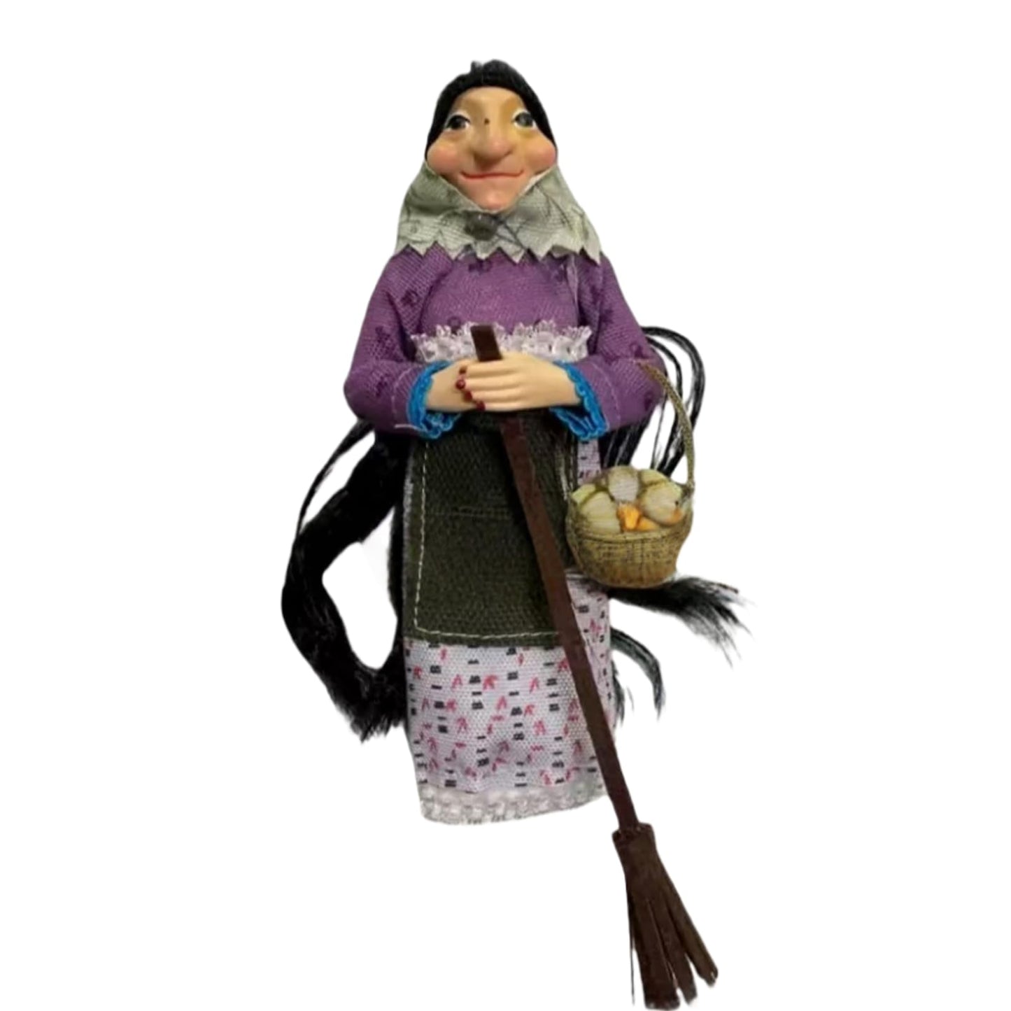 Zimrtvnt Handmade Kitchen Witch Doll-Hanging Witches Doll for Good Luck, Mystic Kitchen Witch Decor, Unique Gift for Cooking Lovers Mom or Friend (B)