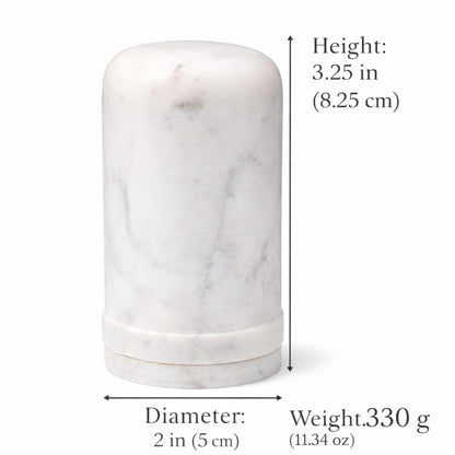 KC KULLICRAFT White Marble Toothpick Stick Holder with Lid | Tooth pick Dispenser For Kitchen, Dining Table | For Home, Restaurant | Toothpick Case Stand 3.25 X 2 (Inches) | White