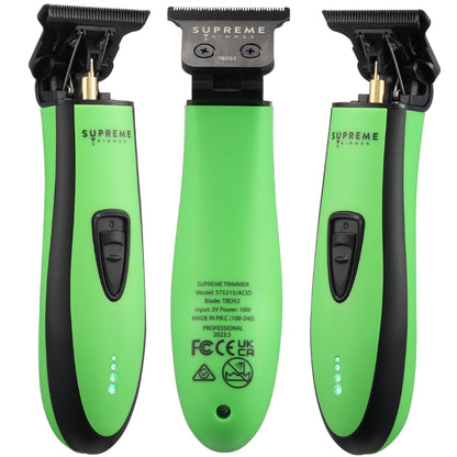 Supreme Trimmer T Shaper - Quiet Cordless Beard & Hair Trimmer for Men | 120 Min Runtime, Low Noise, Zero-Gap DLC Blade | Ideal for Sensitive Skin, Kids & Elderly | ST5206