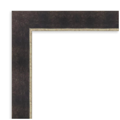 Amanti Art Bronze Bathroom Mirror for Over Sink, 31x31 Odin Antique Bronze Square Vanity Mirror, Large Modern Wood Frame, Hangs Horizonally and Vertically, Bathroom Wall Decor, Non-Beveled Edge