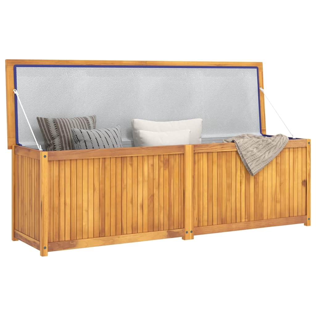 KHGPOTYU Natural Teak Outdoor Storage Box, 68.9 in x 19.7 in x 21.7 in Garden Box for Patio, Balcony, or Garden Storage