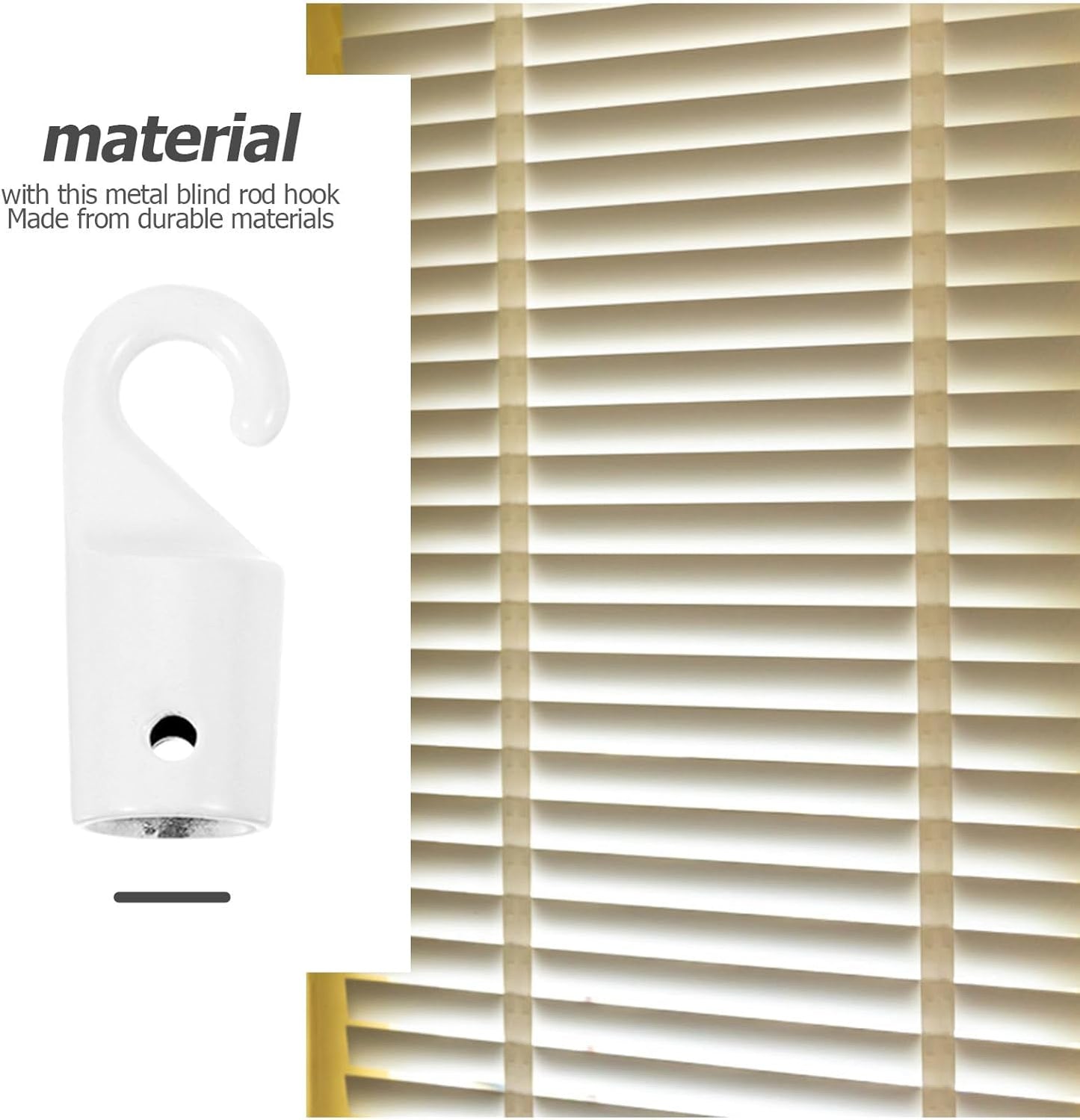MAGICLULU 4Pcs Blind Wand Hook Tips - Replacement Metal Hardware for Vertical and Horizontal Blind Wand Repair