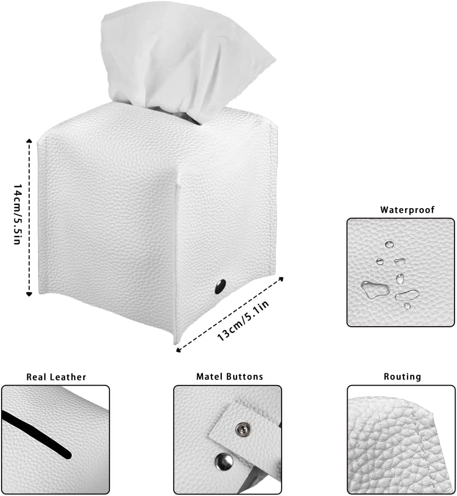 Fire Dragon Tissue Holder Square Cover for Home, Office, and Car, Waterproof Tissue Box Dispenser